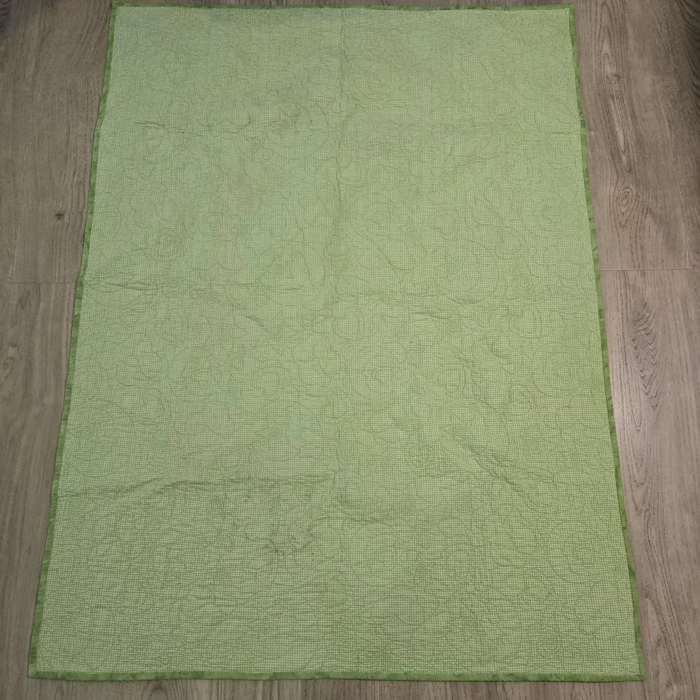 VTG GrannyCore Handmade Baby Quilt Animals & Moon 51x38